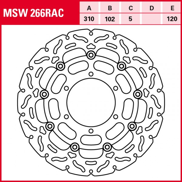 TRW Bremsscheibe Sportiv schwimmend MSW266RAC GSX-R1000 WVCY