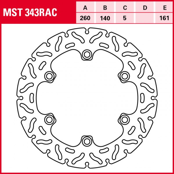 TRW Bremsscheibe Sportiv starr MST343RAC GSX1300 B-King WVCR