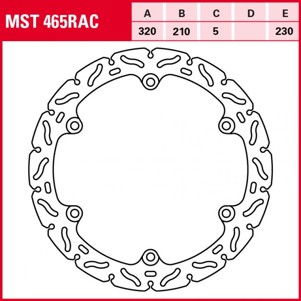 TRW Bremsscheibe Sportiv starr MST465RAC CB500F PC58