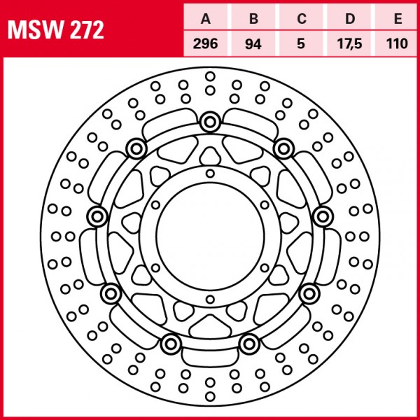 TRW Bremsscheibe Allround schwimmend MSW272 CBR250R MC41