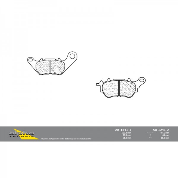 ALPHA TECHNIK Bremsbeläge YZF-R3 RH07