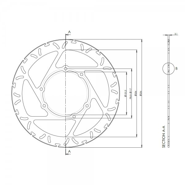 alpha Technik Bremsscheibe ABD33 für CRF250L MD44 EURO4