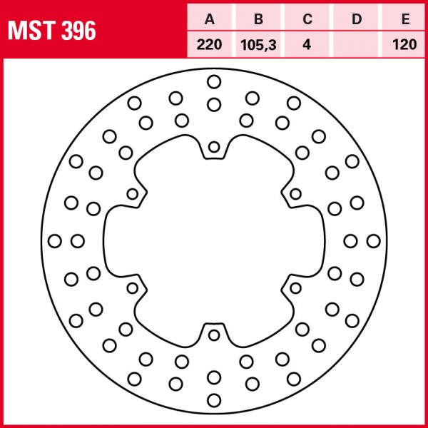 TRW Bremsscheibe Allround starr MST396 Runner 200VXR M24 Vespa GTS125 M31 Pepe LX PJ GP1 50 PR