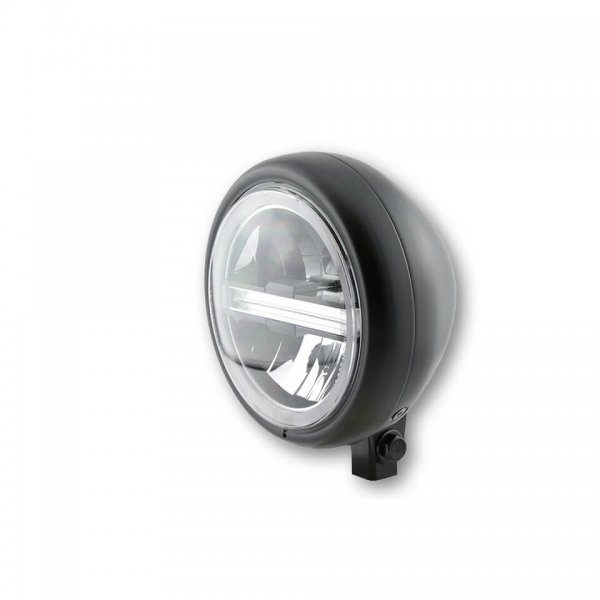 HIGHSIDER 5 3/4 Zoll LED-Scheinwerfer PECOS TYP 6 mit TFL, schwarz matt für