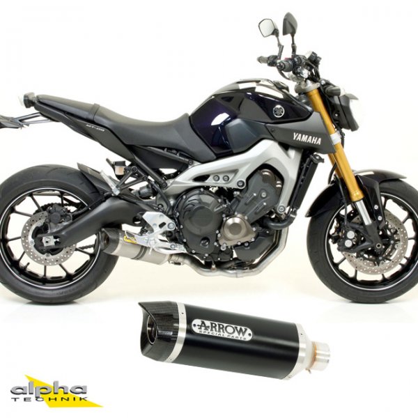 ARROW THUNDER Yamaha MT09 RN29 13- Alu schwarz für MT09 Street Rally RN29