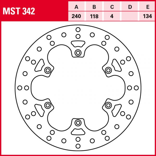 TRW Bremsscheibe Allround starr MST342 RM125