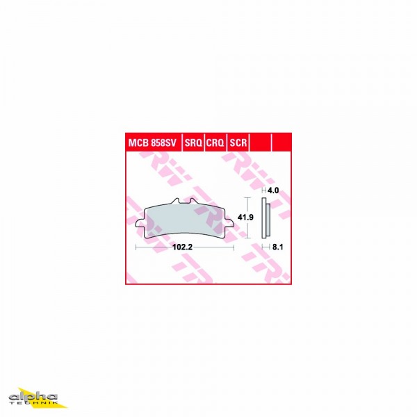 TRW Bremsbelagsatz MCB858SV Speed Triple 1050 S NN01 CBR1000RR Fireblade SC59 ZZR1400 ZXT40H C