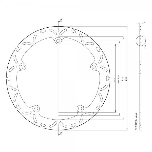 alpha Technik Bremsscheibe ABD33 starr für NC700X RC63