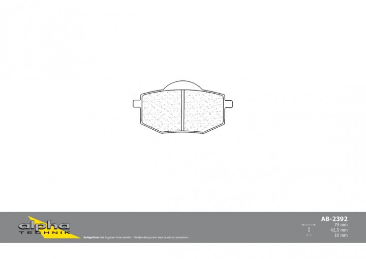ALPHA TECHNIK Bremsbelag Straße mit ABE für XV250 Virago 3LS