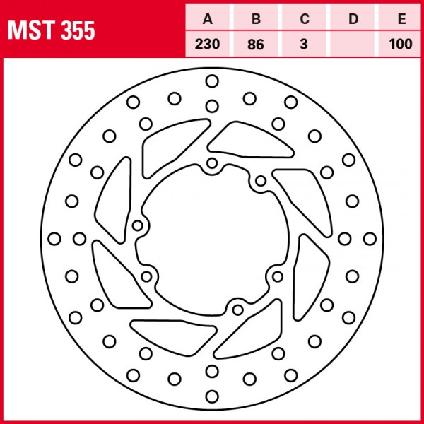 TRW Bremsscheibe Allround starr MST355 DT125R 4BL