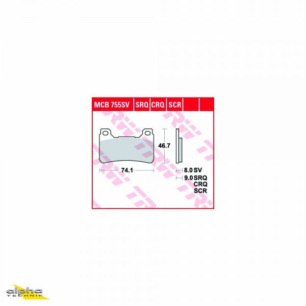 TRW Bremsbelagsatz MCB755CRQ CBR1000RR Fireblade SC57 HEL Bremszangen