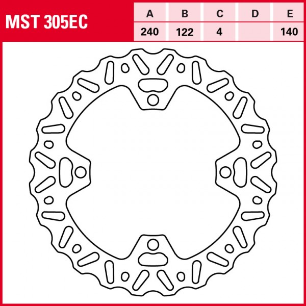 TRW Bremsscheibe Offroad starr MST305EC RMX450 PL41