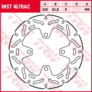 TRW Bremsscheibe Sportiv starr MST467RAC Street Triple L67LR