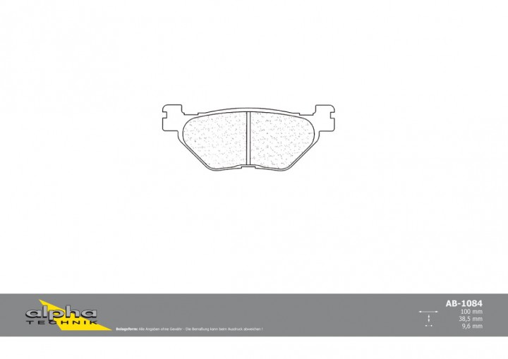 ALPHA TECHNIK Bremsbelag Straße mit ABE für FJR1300 RP11 GV650 Aquila GV650