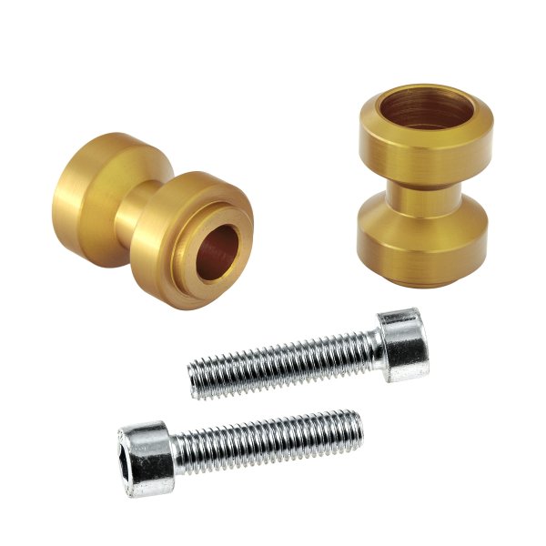 ZIEGER Bobbins M10 x 1,25 gold mit Distanzhülse für AF1-125 Futura ZRX 1200