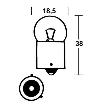 - Kein Hersteller - RY10W Glühlampe 12V 10W BAU15S, gelb für