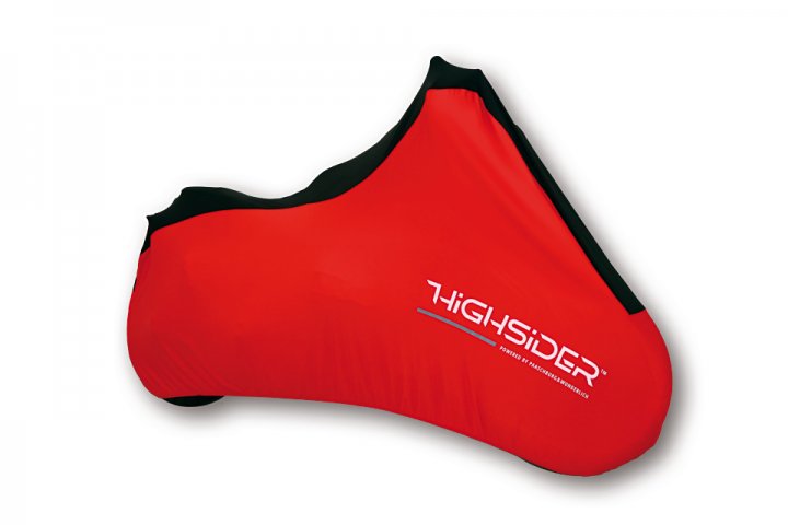 HIGHSIDER Indoor-Abdeckplane, Spandex, L, rot Bonneville T100 FZ 8 N GSF 650 SA Bandit ER 6 N CB 100