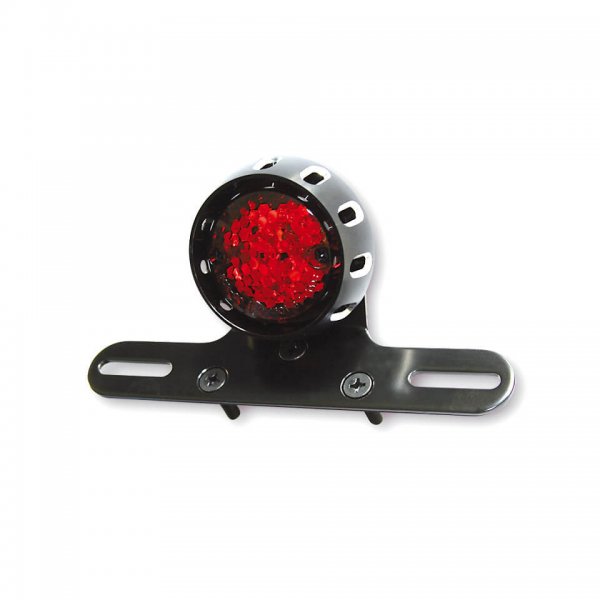 SHIN YO MILES LED Rücklicht, schwarzes Gehäuse, rotes Glas für