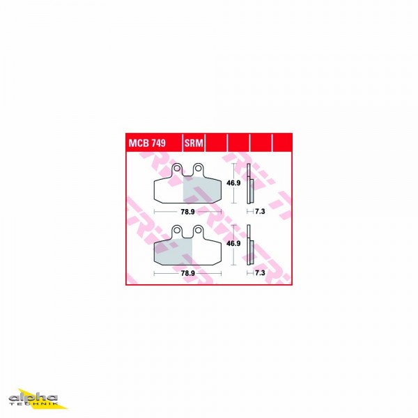 TRW Bremsbelagsatz MCB749 Atlantic 500 PT