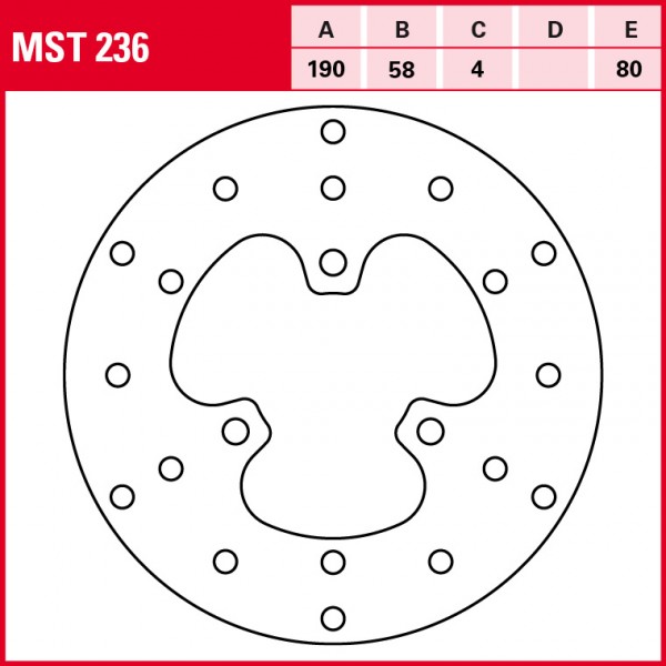 TRW Bremsscheibe Allround starr MST236 SR50AC MR 50 Kross Mach G SA22 Typhoon 125 M02 Stalker 50 C1