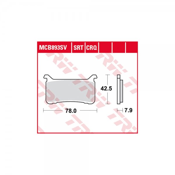 TRW Bremsbelagsatz MCB893CRQ CB1100 SC78