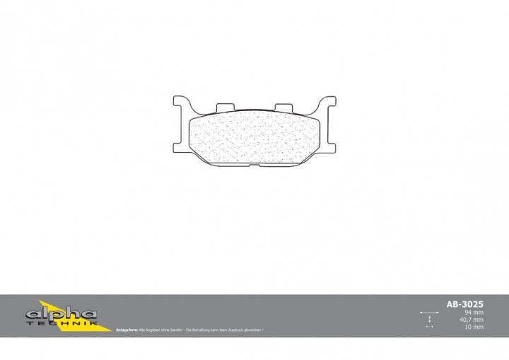 ALPHA TECHNIK Bremsbelag Scooter mit ABE für Jupiter 150 JC Skyliner 400 SH05 CP250 Maxam unbekannt