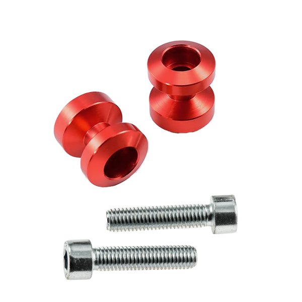 ZIEGER Bobbins M8 rot mit Distanzhülse für AF1-125 Futura S 1000 R Z H2 690 Enduro R Tiger 800 / XR