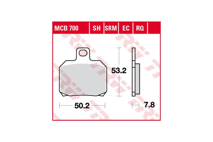 TRW Bremsbelagsatz EC MCB700EC GTR GP1 50 PRED Citystar 50 H3 X8 125 M36 MRT50 MRT1 AN125 Bur