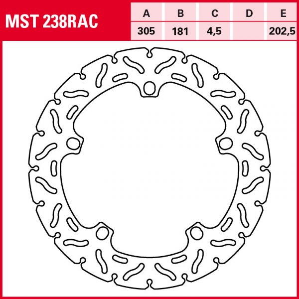 TRW Bremsscheibe Sportiv starr MST238RAC R1200GS Adventure 1G12