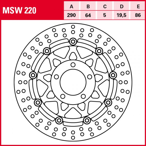 TRW Bremsscheibe Allround schwimmend MSW220 GSF600 Bandit GN77B