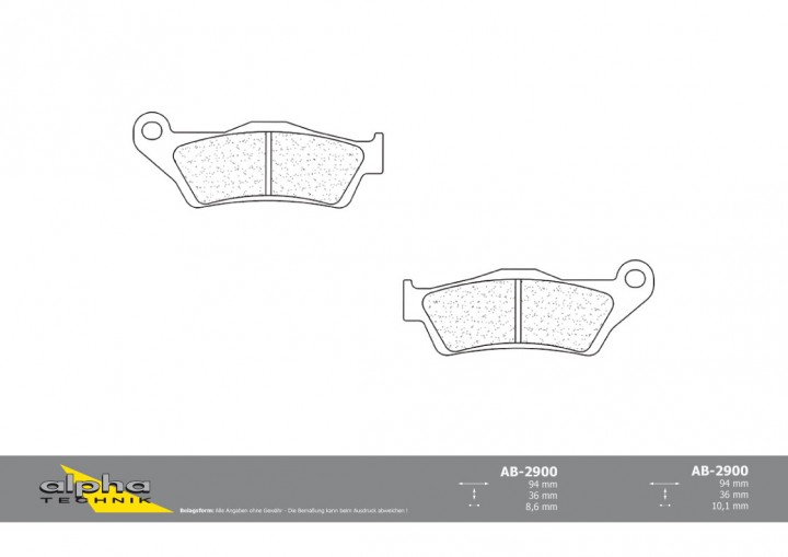 ALPHA TECHNIK Bremsbeläge F800ST E8ST