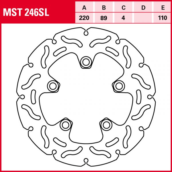 TRW Bremsscheibe Racing starr MST246SL SV650 WVBY