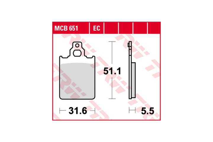 TRW Bremsbelagsatz EC MCB651EC Blues 50 Formula 50 AC FR50 Quartz 50 NSP