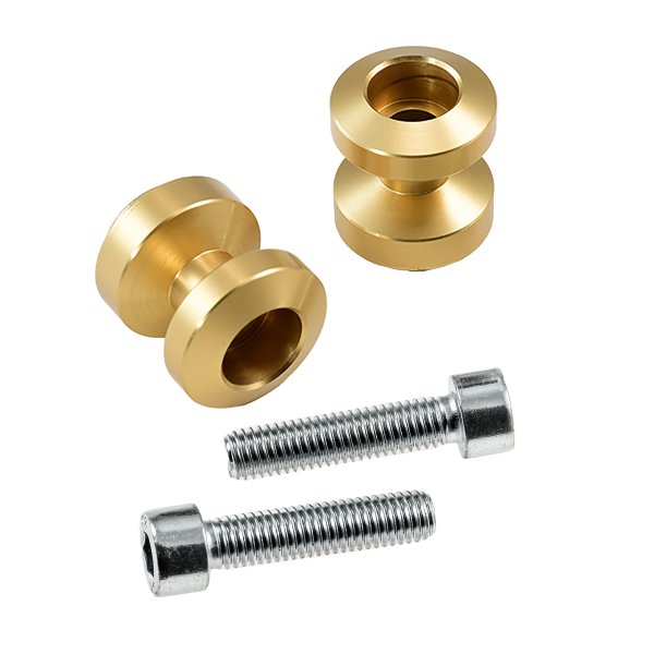 ZIEGER Bobbins M8 gold mit Distanzhülse für AF1-125 Futura S 1000 R Z H2 690 Enduro R Tiger 800 /