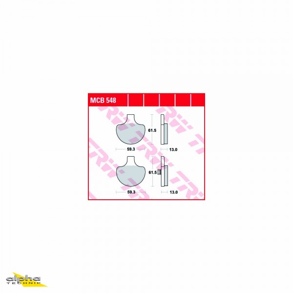 TRW Bremsbelagsatz MCB548 Electra Glide Sport FLHS