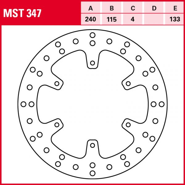 TRW Bremsscheibe Allround starr MST347 WR125 4PE