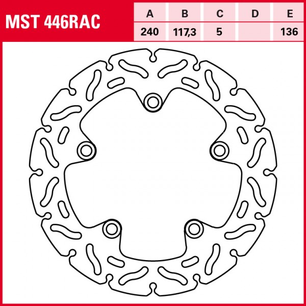 TRW Bremsscheibe Sportiv starr MST446RAC NC750X RC90