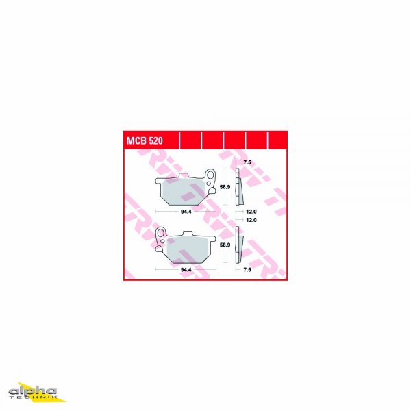 TRW Bremsbelagsatz MCB520 XS750SE 3L3