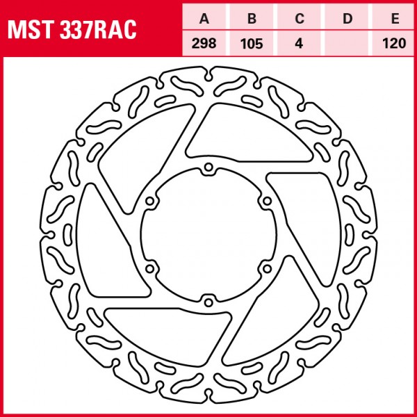 TRW Bremsscheibe Sportiv starr MST337RAC Pegaso 650 RW F650GS R13 TR650 Terra A8