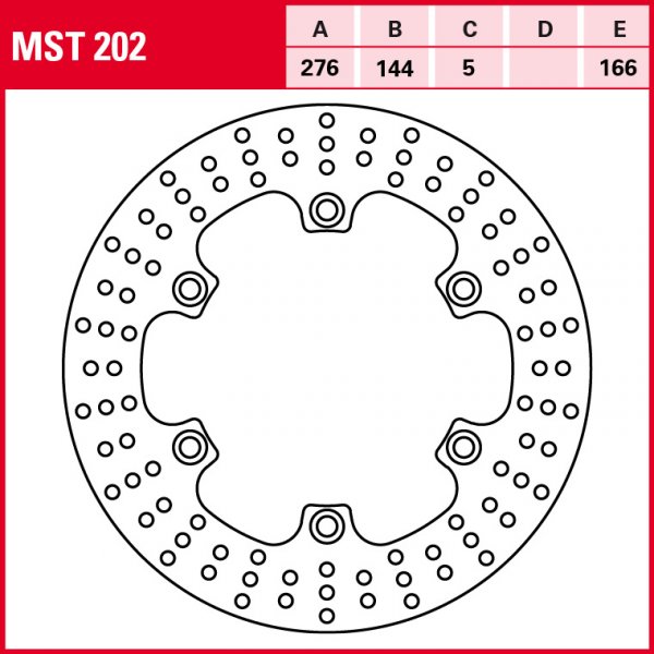 TRW Bremsscheibe Allround starr MST202 NT650V Deauville RC47