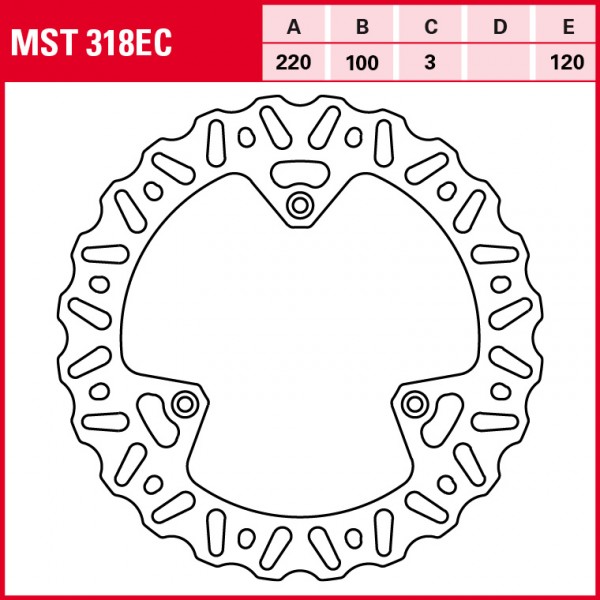 TRW Bremsscheibe Offroad starr MST318EC YZ85 RM85 RD