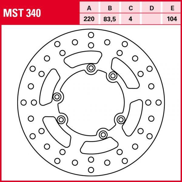 TRW Bremsscheibe Allround starr MST340 350 GS