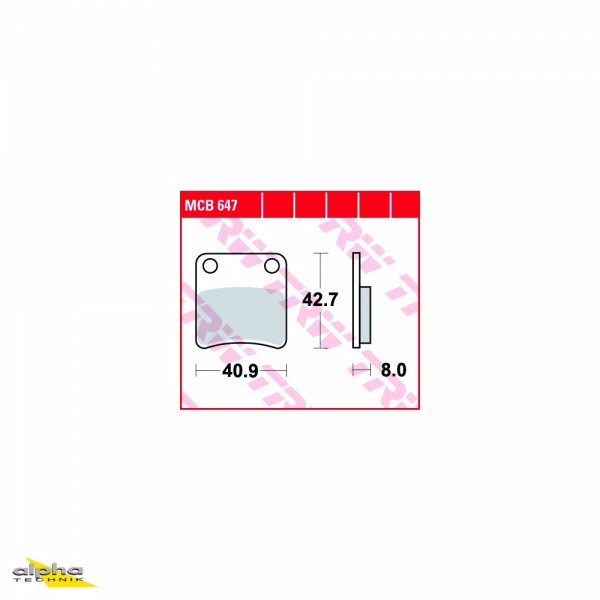 TRW Bremsbelagsatz MCB647 Panther G Message 50 City 50 4P Orbit II 125 AE12