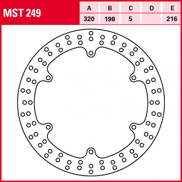 TRW Bremsscheibe Allround starr MST249 XVZ1300TF Royal Star Venture VP09