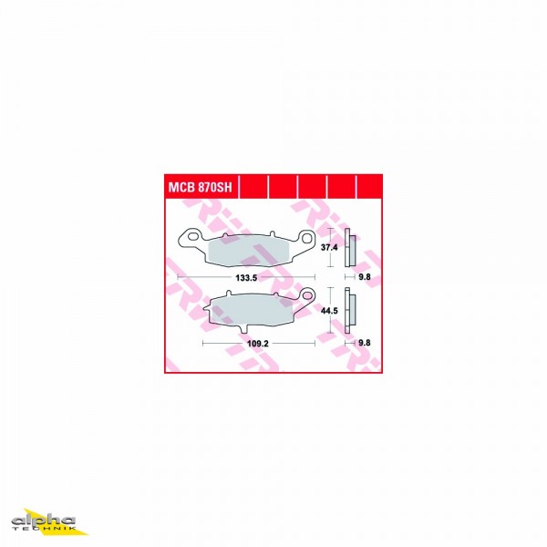 TRW Bremsbelagsatz MCB870SH VZR1800 M1800R Intruder WVCA