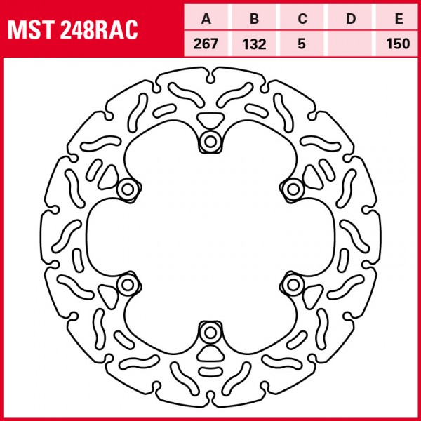 TRW Bremsscheibe Sportiv starr MST248RAC FZ750 1FN