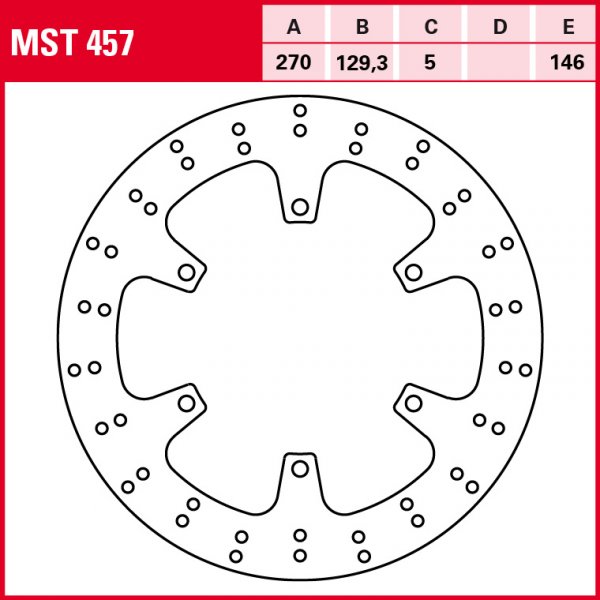 TRW Bremsscheibe Allround starr MST457 X-City 250 SG19