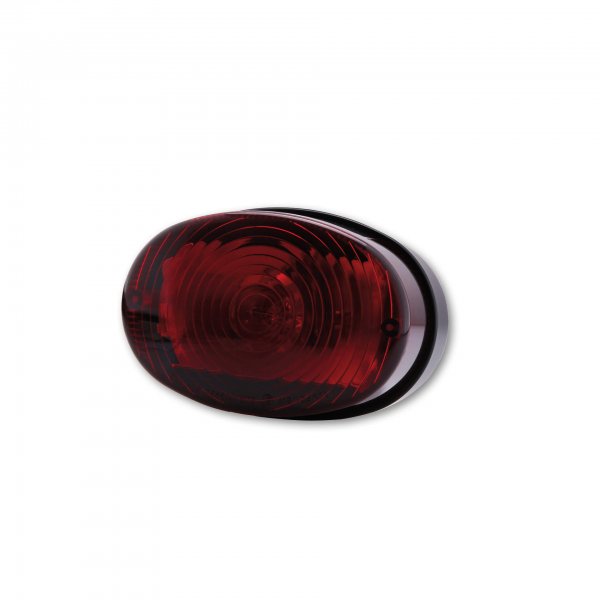 SHIN YO Universal Rücklicht OVAL, rotes Glas für