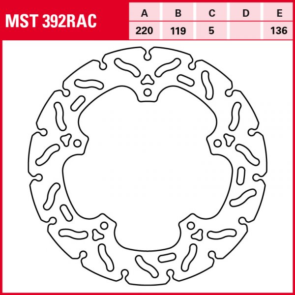 TRW Bremsscheibe Sportiv starr MST392RAC HP4 K10