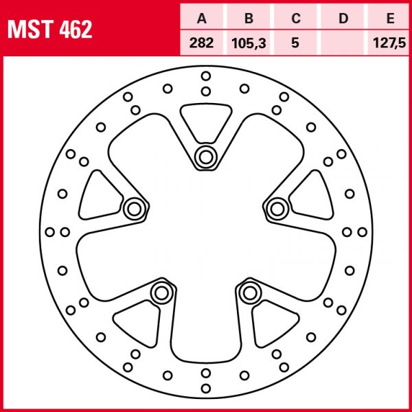 TRW Bremsscheibe Allround starr MST462 Tiger Explorer 1200XR V201